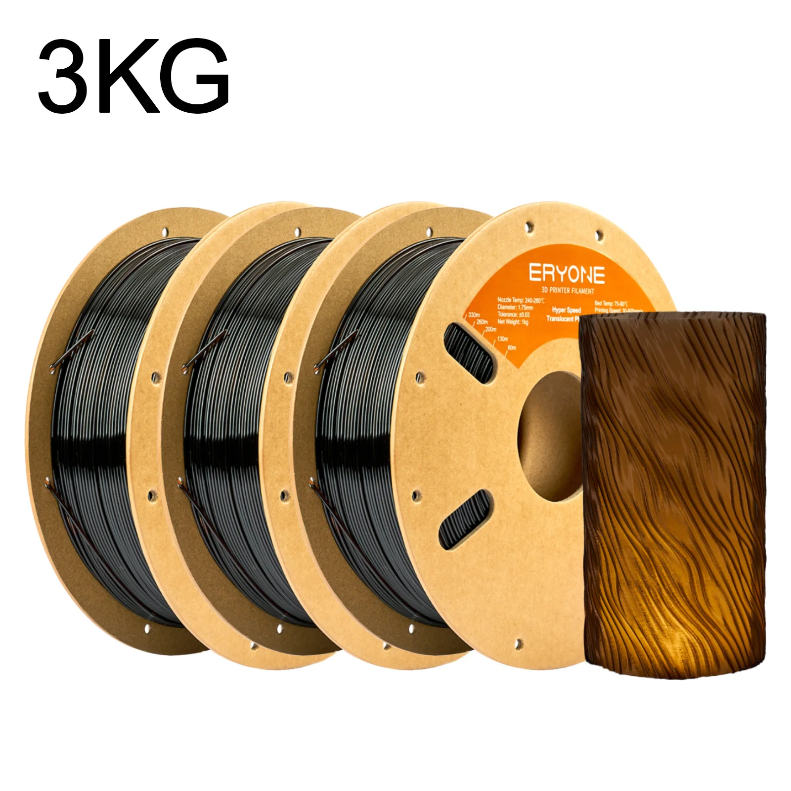 ERYONE PETG & Hyper Speed PETG Filament 1.75mm, 3 kg, HS-Clear Tea