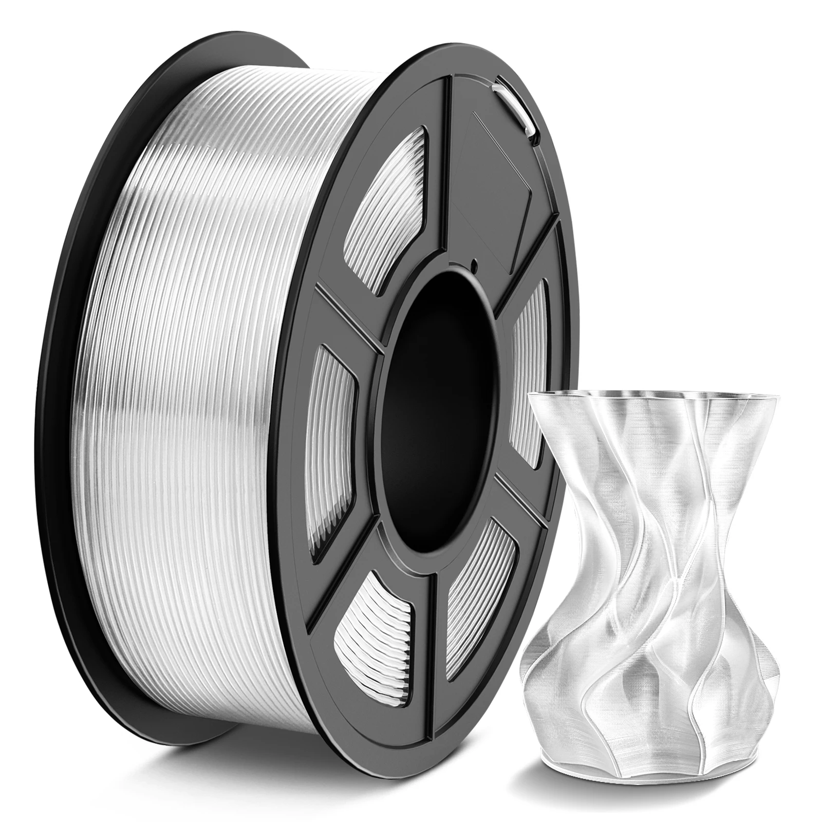 TECBEARS PETG Filament 1.75mm, 1 kg Spool, Transparent