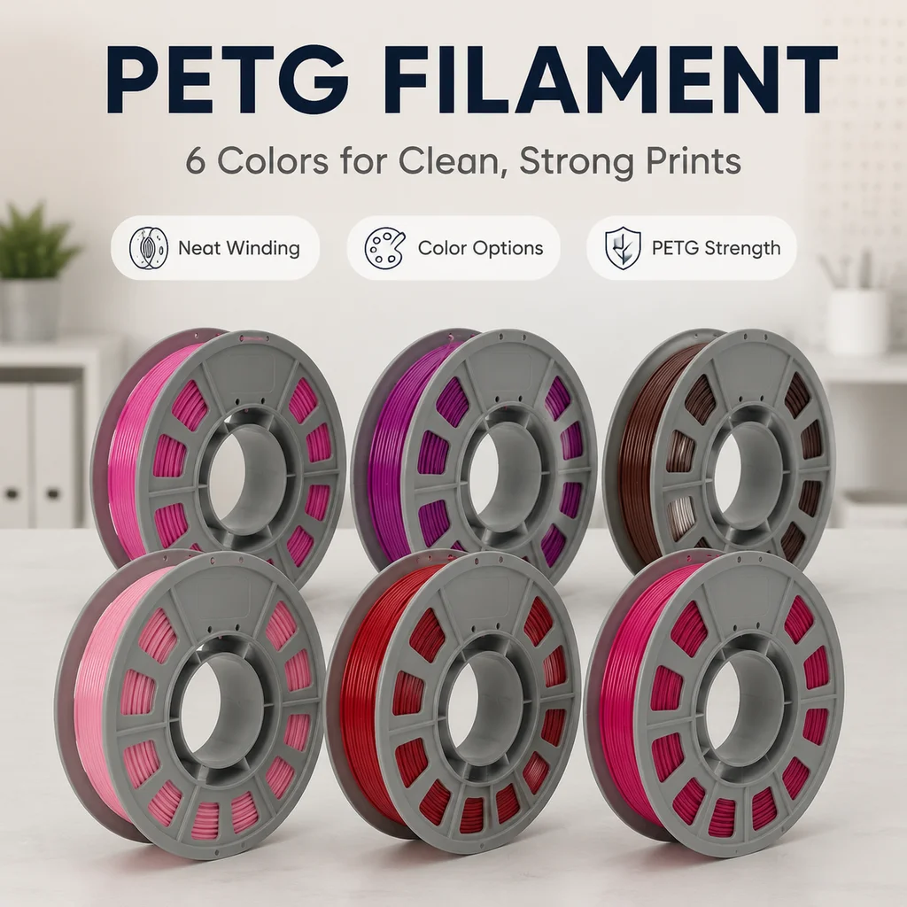 FUN TOO PETG Filament 1.75mm, Pink & Red Shades, 6 × 300 g – photo 6