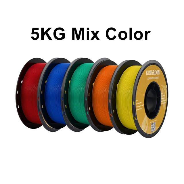 KINGROON PETG Filament 1.75mm, 5 kg or 10 kg (1 kg Spools), 5kg Mix PETG B
