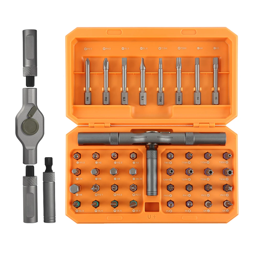 E·DURABLE 42-in-1 Ratcheting Precision Screwdriver Set, 42 in 1 Ratchet