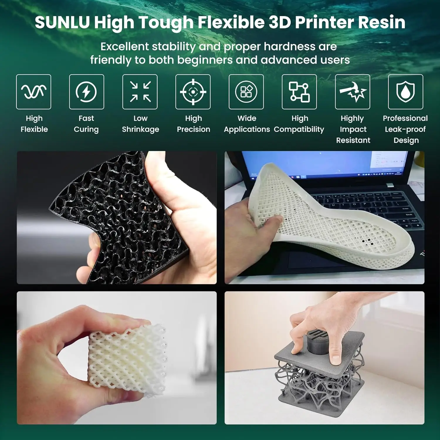 SUNLU Toughness UV Resin 405nm, 1 kg – photo 5