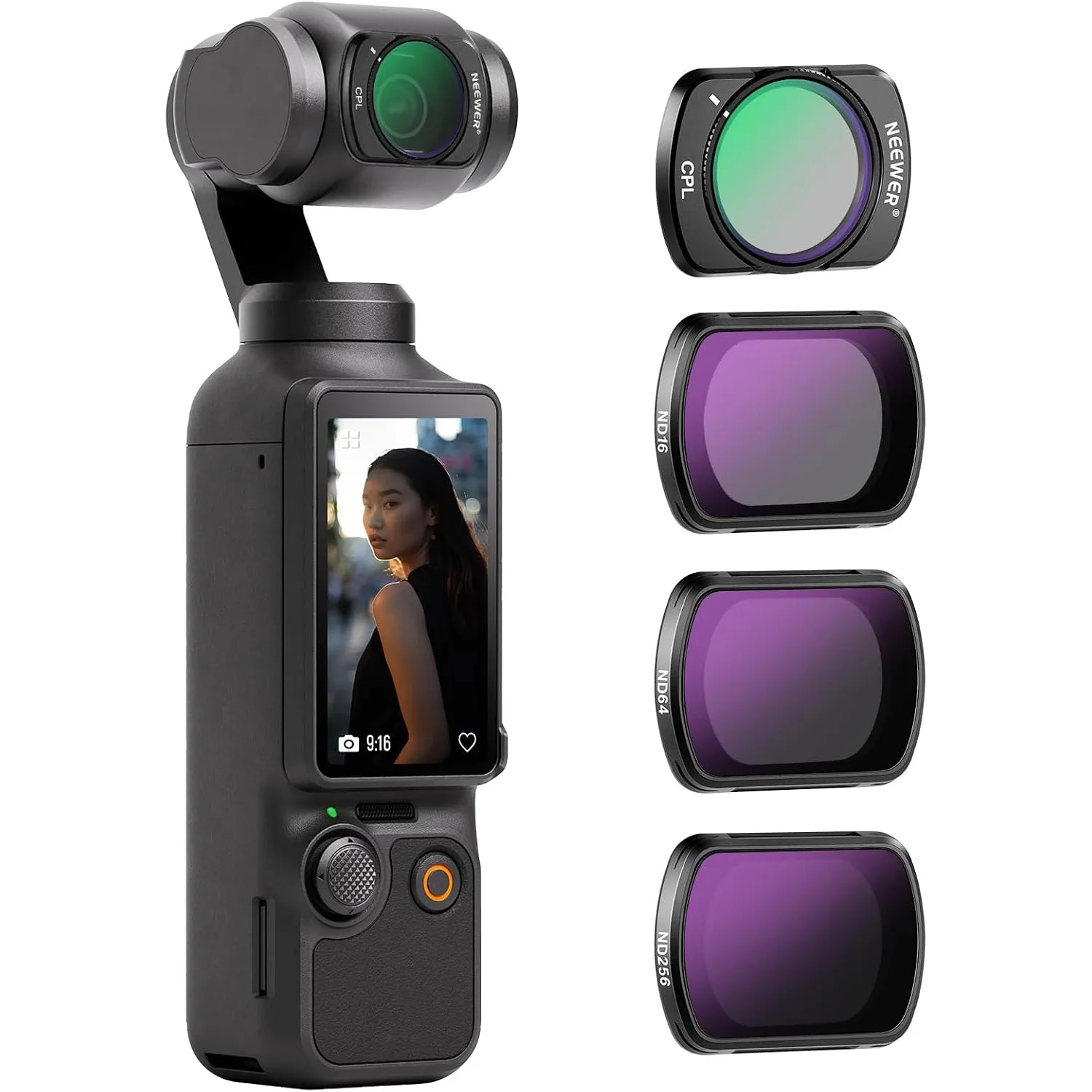 NEEWER CPL + ND16/ND64/ND256 Filter Kit for DJI Osmo Pocket 3