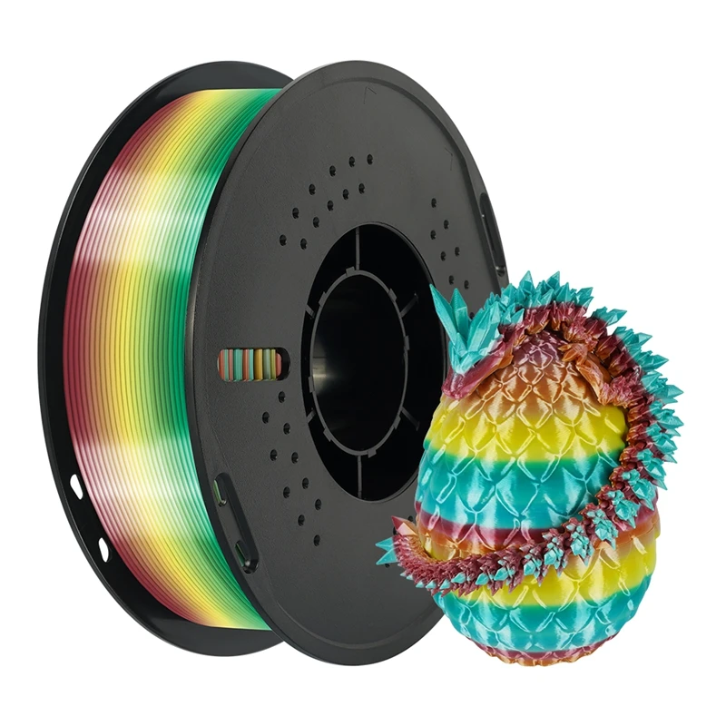 KINGROON Rainbow Silk PLA Filament 1.75mm, 1 kg, Color D
