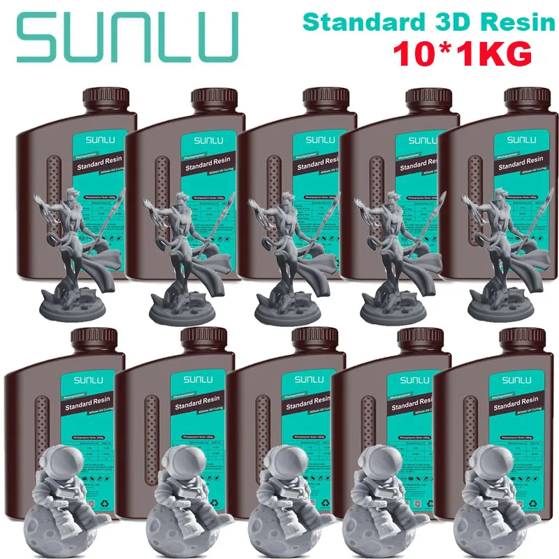 SUNLU Standard UV Resin 405nm, 10 kg (10 × 1 kg), Standard 5DG 5GY