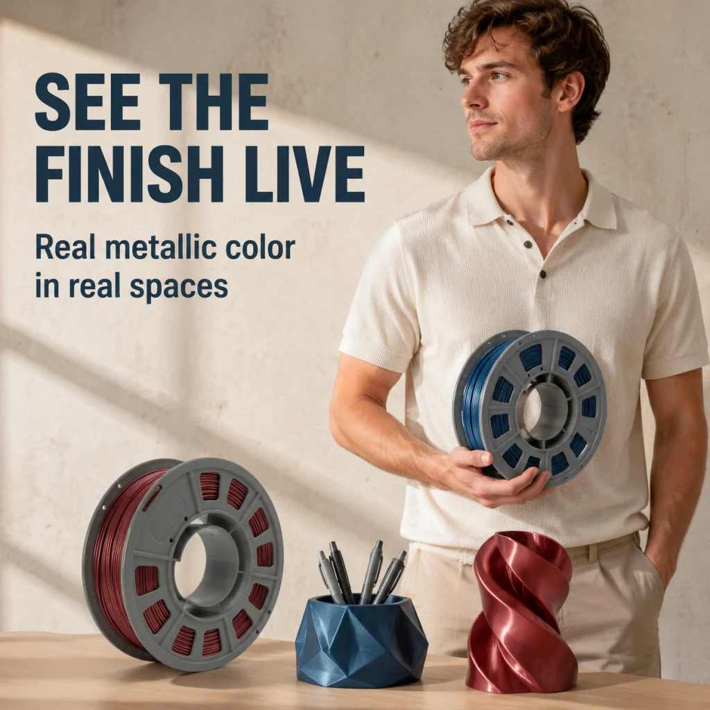 FUN TOO Metallic PETG Filament 1.75mm, 2 × 300 g – photo 2