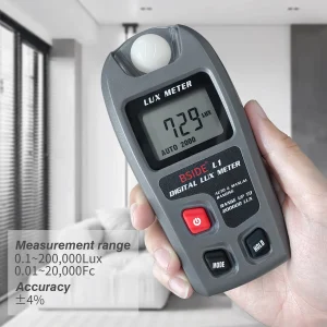 BSIDE L1 Digital Lux Meter, 0–200,000 lux