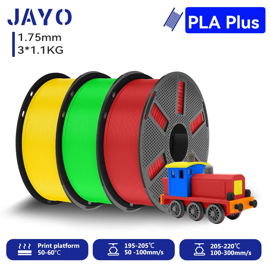 JAYO PLA+ Filament 1.75mm, 3 × 1.1 kg Sets, YLGNRD