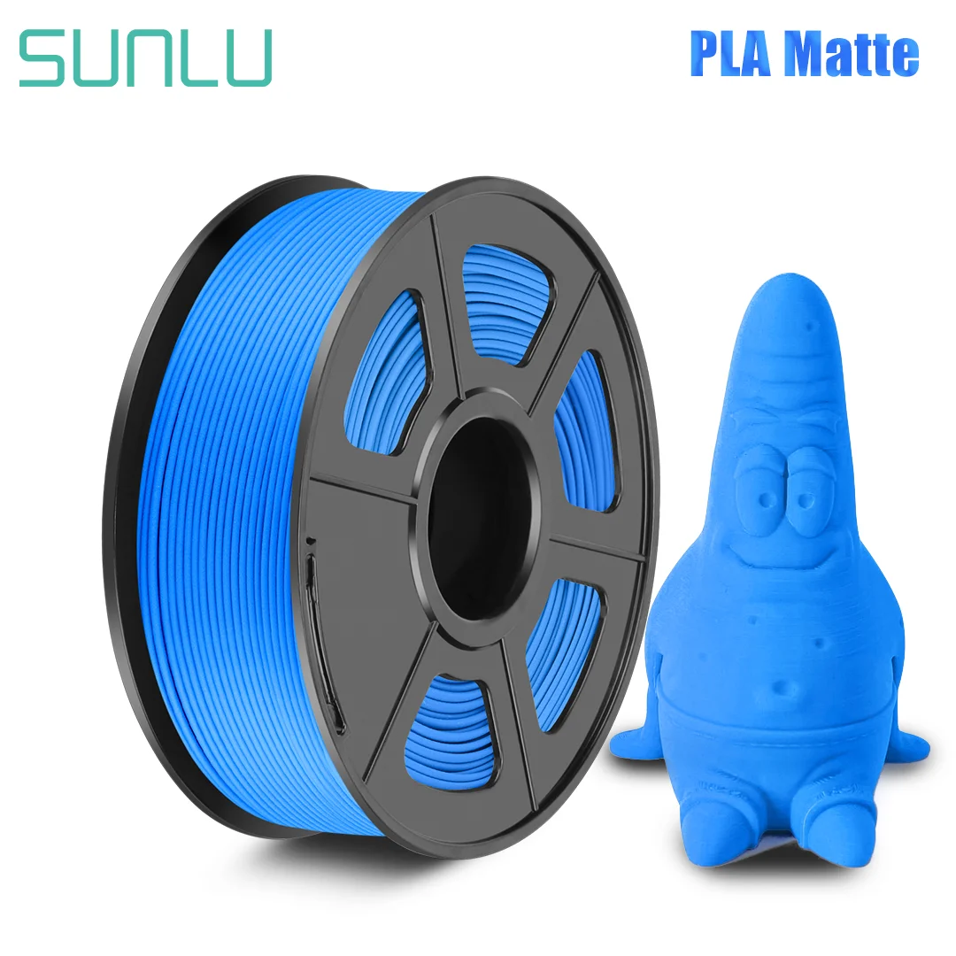 SUNLU Matte PLA Filament 1.75mm, 1 kg Spool, Blue