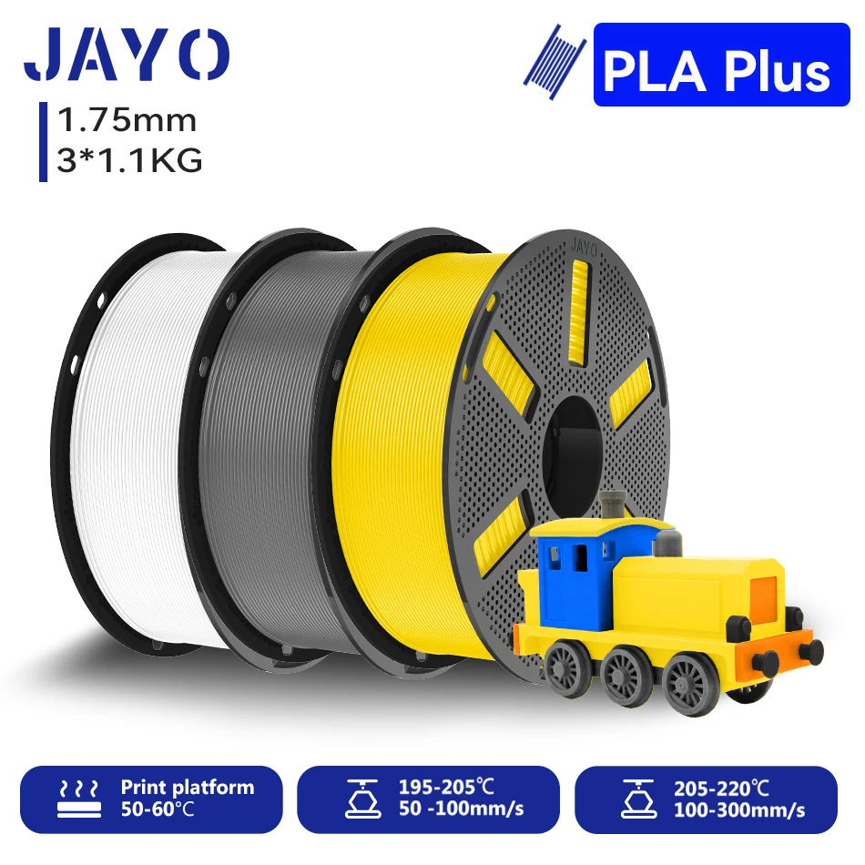 JAYO PLA+ Filament 1.75mm, 3 × 1.1 kg Sets, WTGYYL