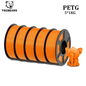 TECBEARS PETG Filament 1.75mm, 5 × 1 kg Single-Color Set