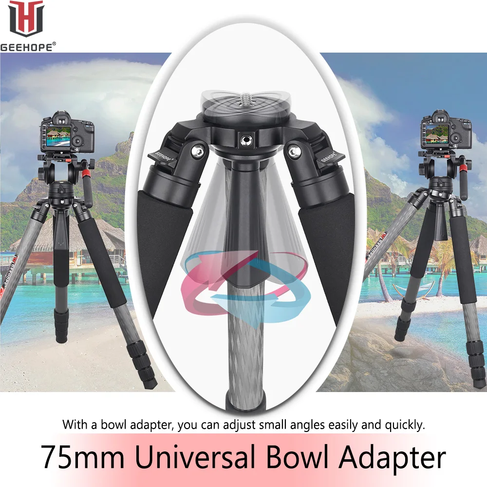 GEEHOPE B560C Heavy-Duty Carbon Fiber Tripod, 30 kg Load – photo 4