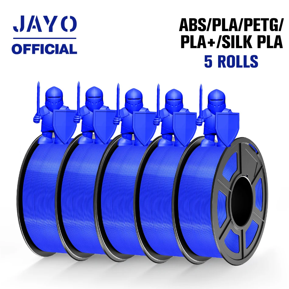 JAYO PLA, PLA+ & PETG Filament 1.75mm, 5-Roll Packs