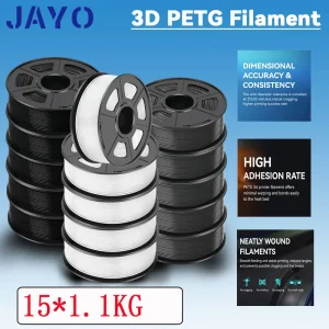 JAYO PETG Filament 1.75mm, 15 Spools (15 × 1.1 kg)