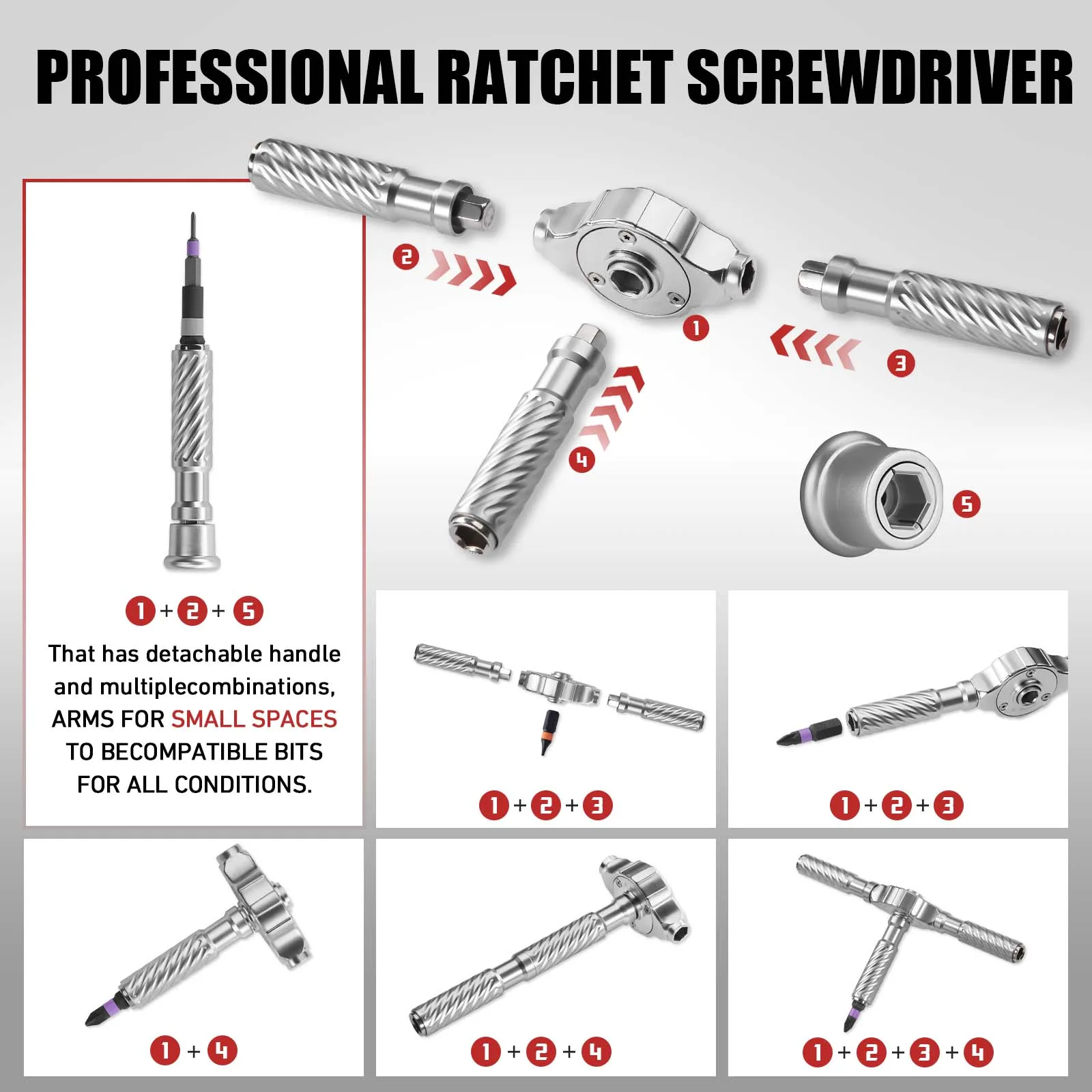 VMAN 66-in-1 Ratchet Screwdriver Set with Magnetic Bits – photo 2