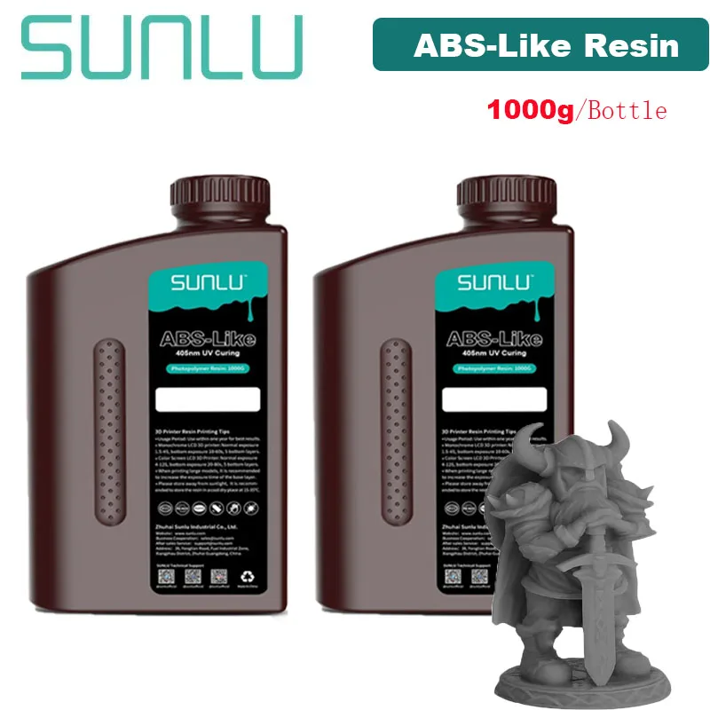 SUNLU Standard & ABS-Like UV Resin 405nm, 2 kg, ABS-LIKE Dark Gray