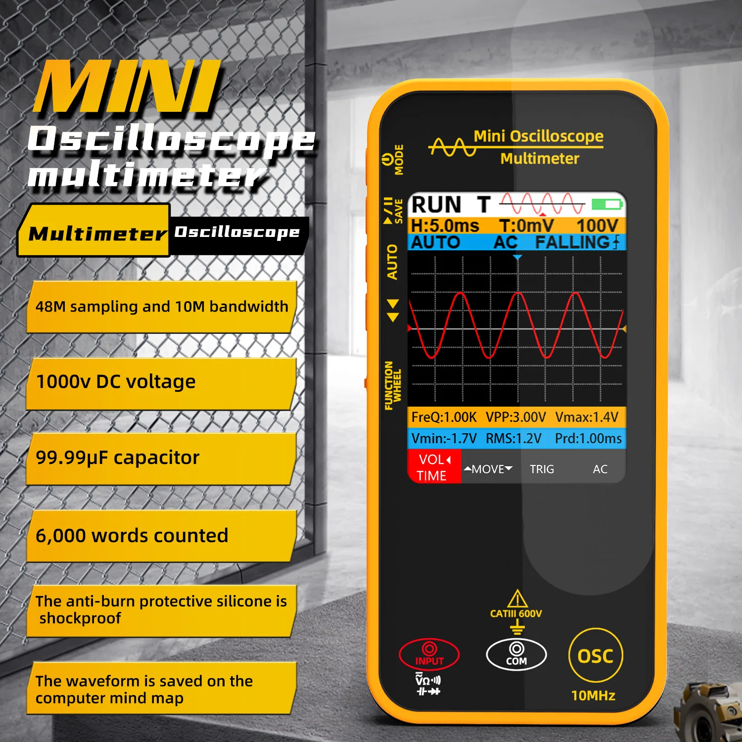 BSIDE OS1 Graphic Multimeter & Oscilloscope 2-in-1