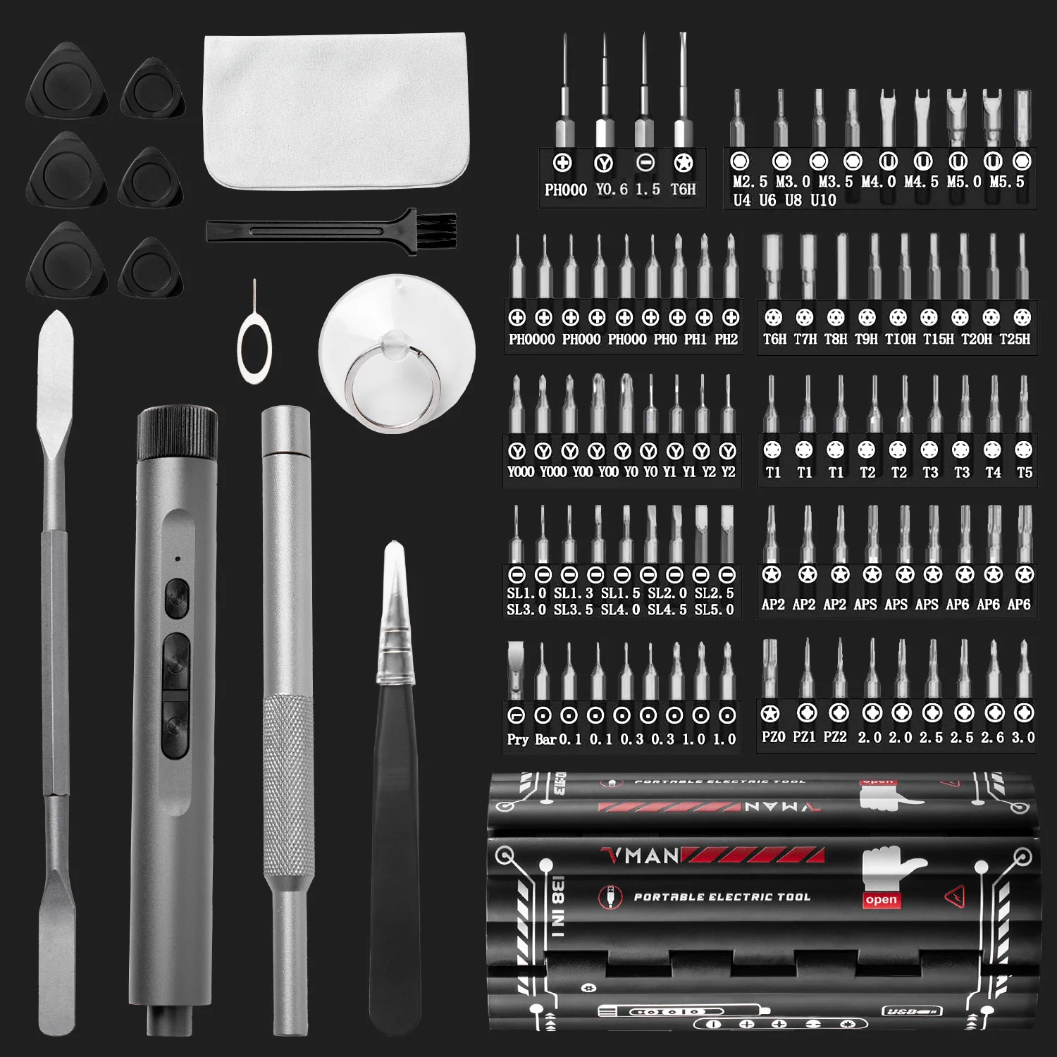 VMAN 138-in-1 Electric Precision Screwdriver Set – photo 4