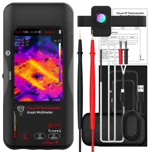 BSIDE SH9A thermal imaging multimeter with macro lens, test leads, thermocouple, USB cable and manual