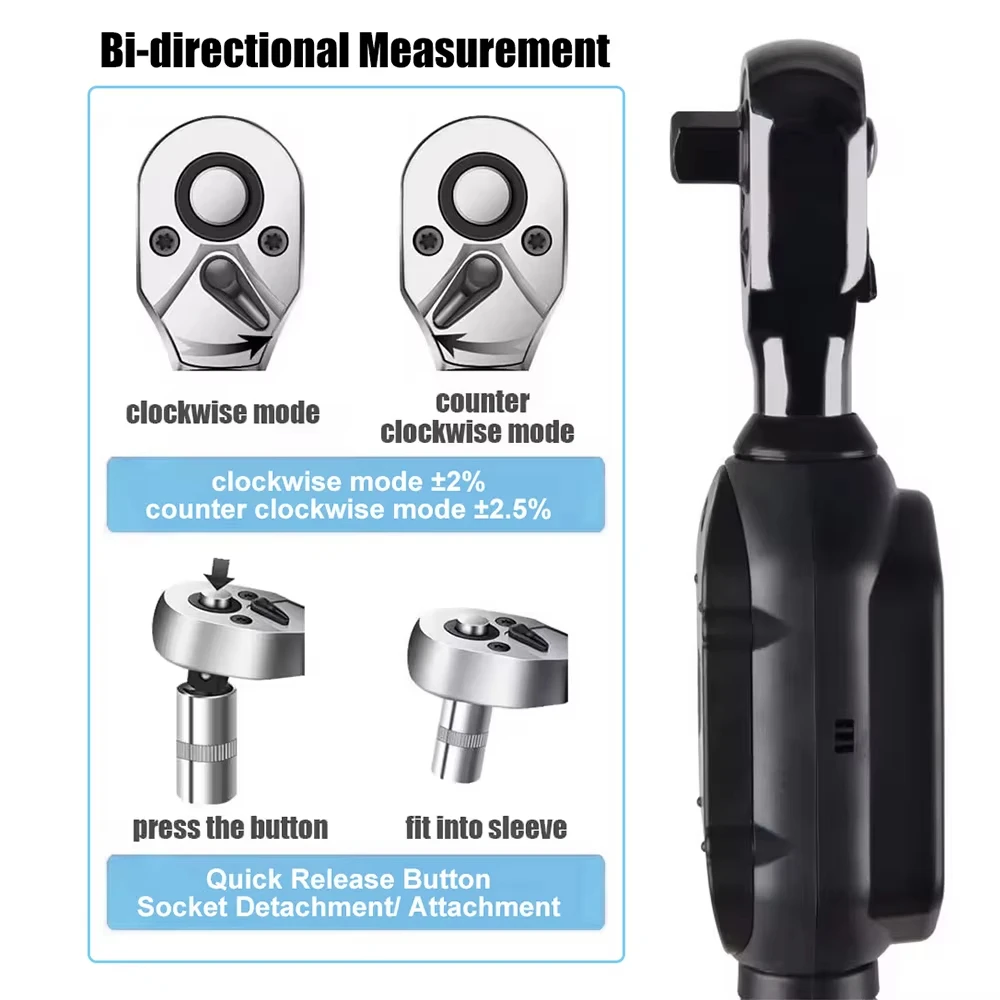 GOYOJO Digital Torque Wrench, 1/4", 3/8" or 1/2" Drive, ±2% – photo 2