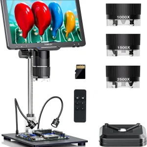 TOMLOV TriL110 3-Lens 2K Digital Microscope, 10.1" Screen