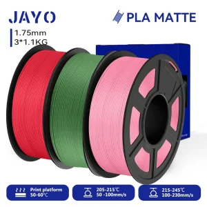 JAYO Matte PLA Filament 1.75mm, 3 Spools