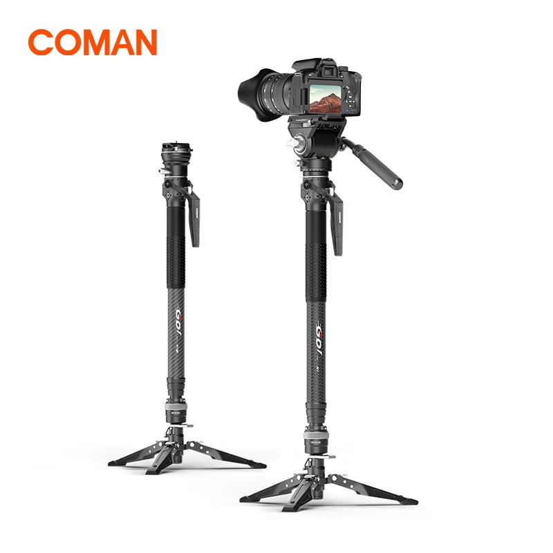 COMAN M1 Carbon Fiber Video Monopod with Feet, 69"