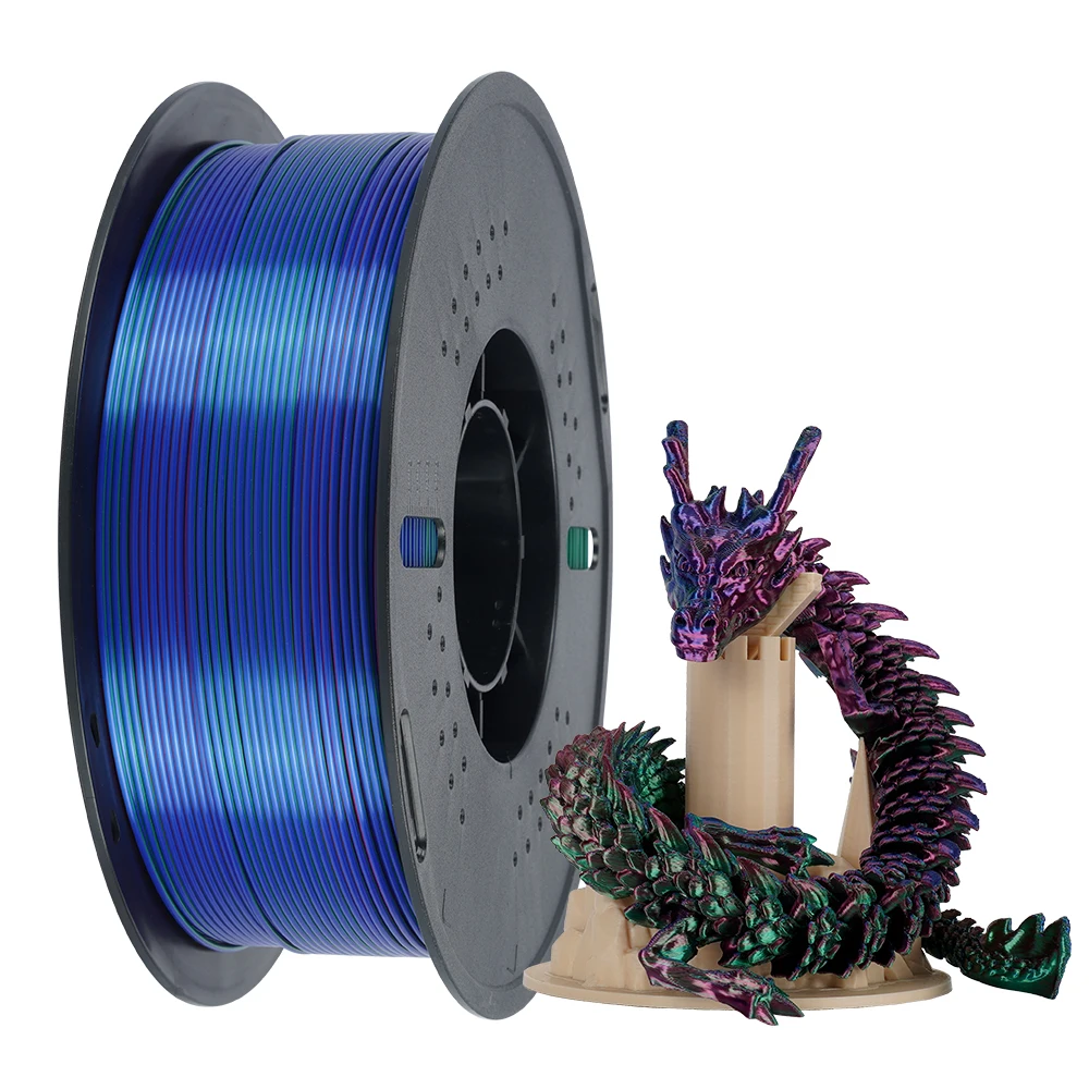 KINGROON Tri-Color Silk PLA Filament 1.75mm, 5 kg
