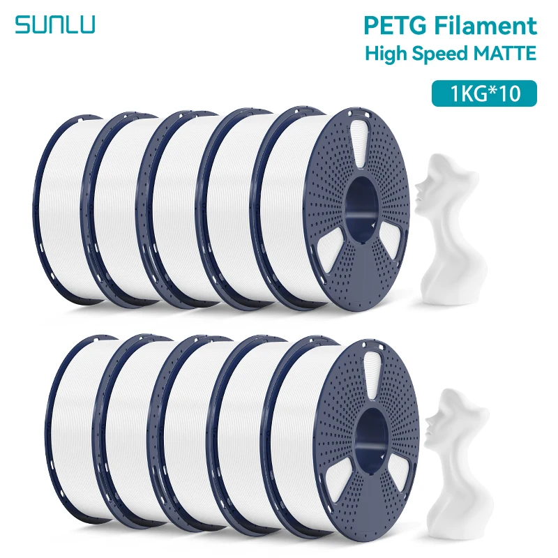 SUNLU High Speed Matte PETG Filament 1.75mm, 10 kg, White