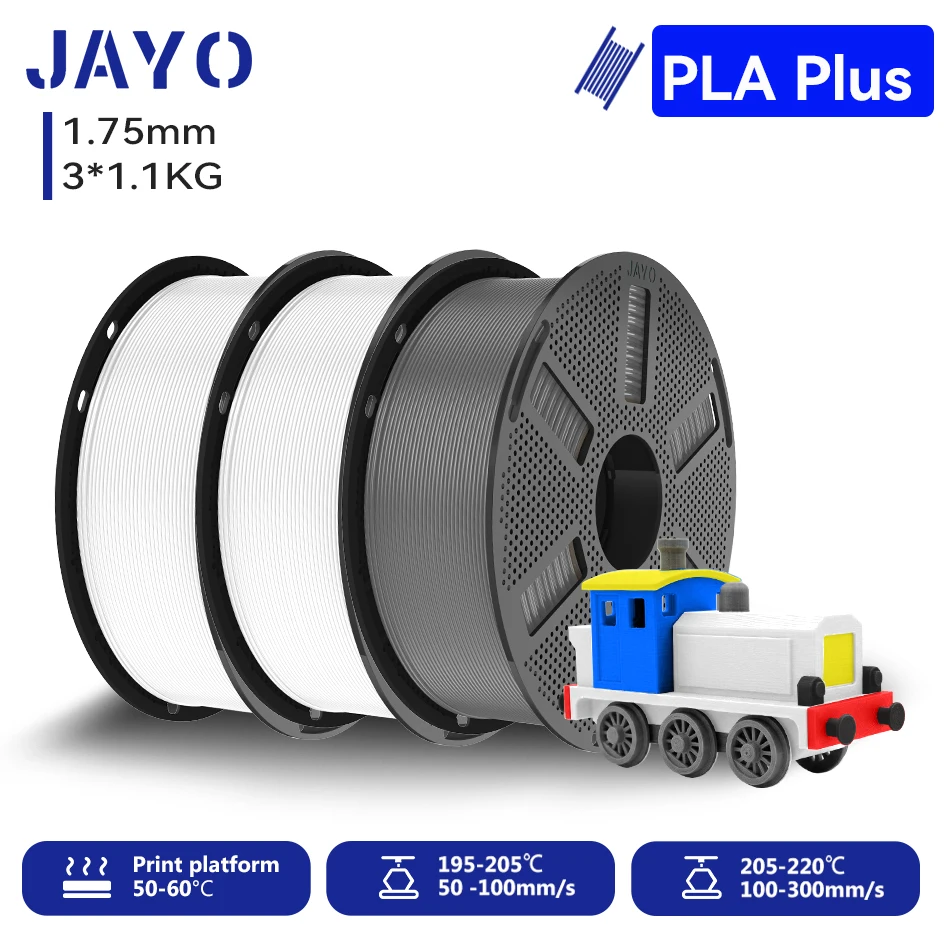 JAYO PLA+ Filament 1.75mm, 3 × 1.1 kg Sets, 2WTGY