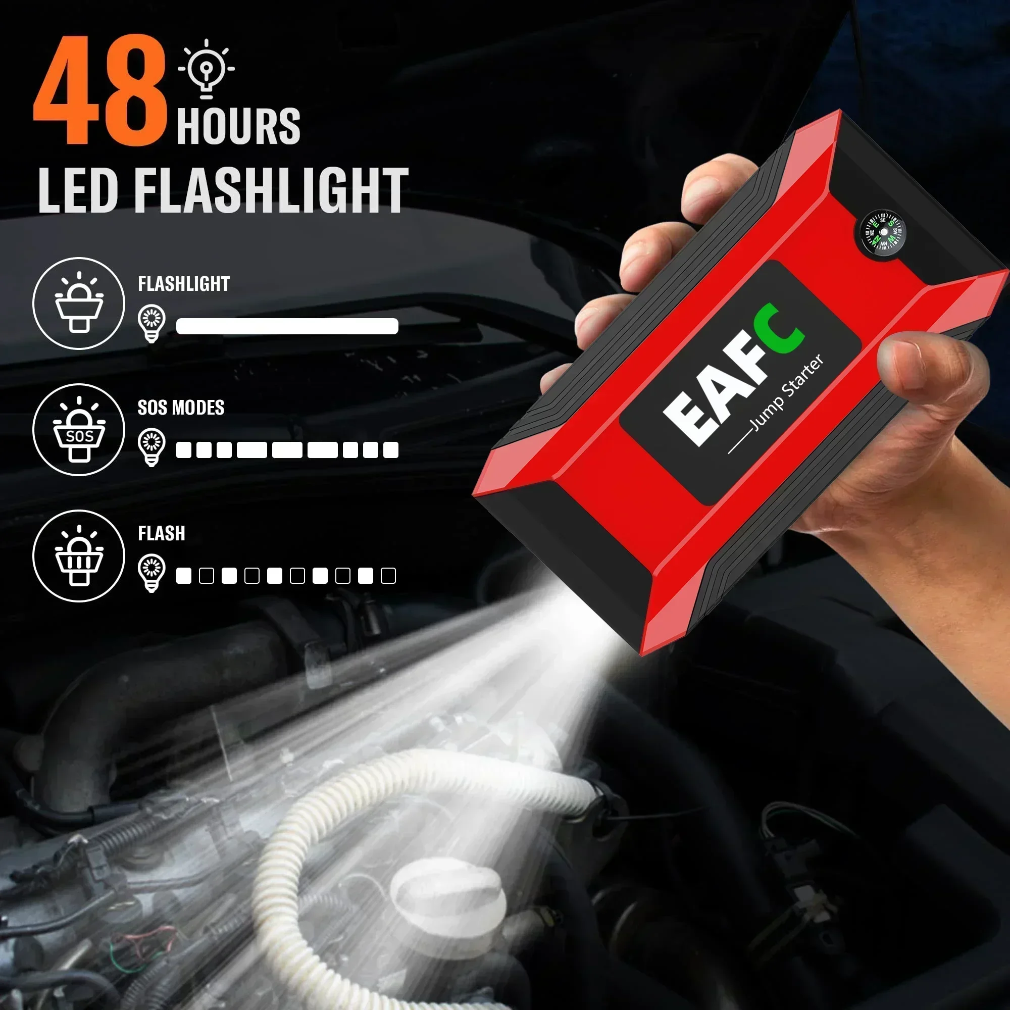 EAFC 12V Jump Starter & Power Bank, 1200A or 2000A – photo 4