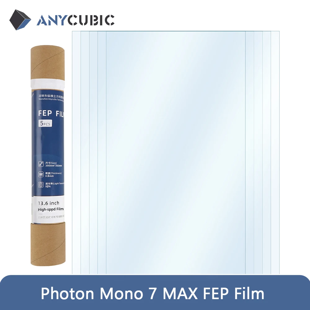 ANYCUBIC FEP Film for Photon Mono 7 MAX, 5 Pack