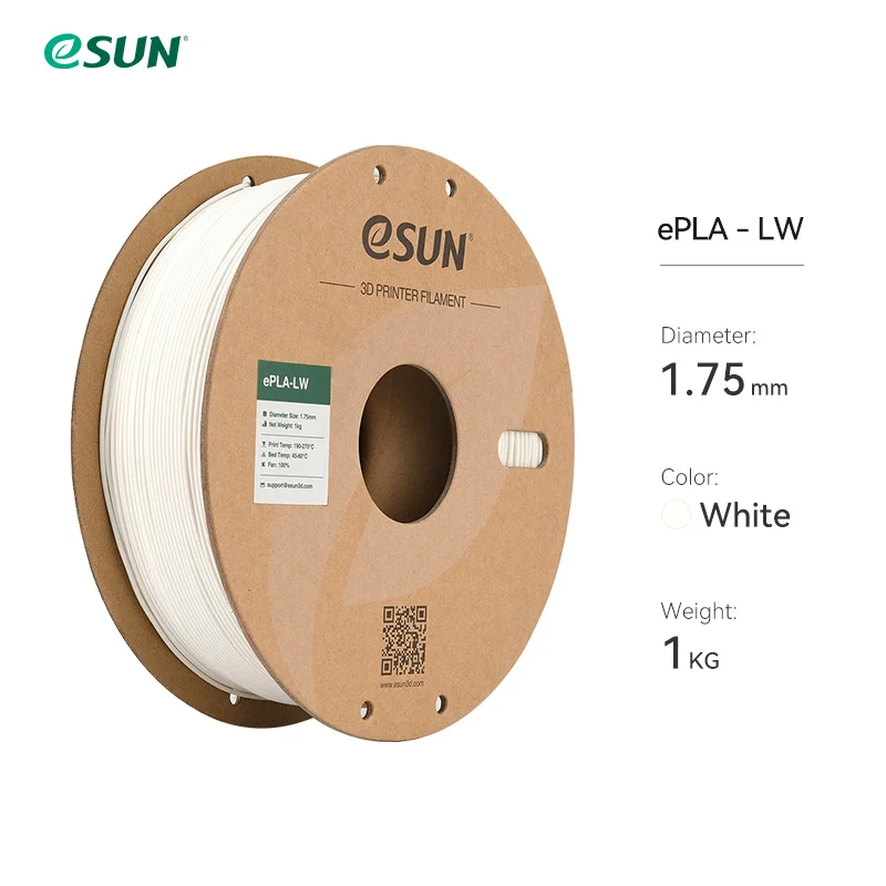 eSUN ePLA-LW filament 1.75 mm 1 kg spool, White