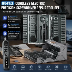 STONEGO 180-in-1 Electric Precision Screwdriver Set