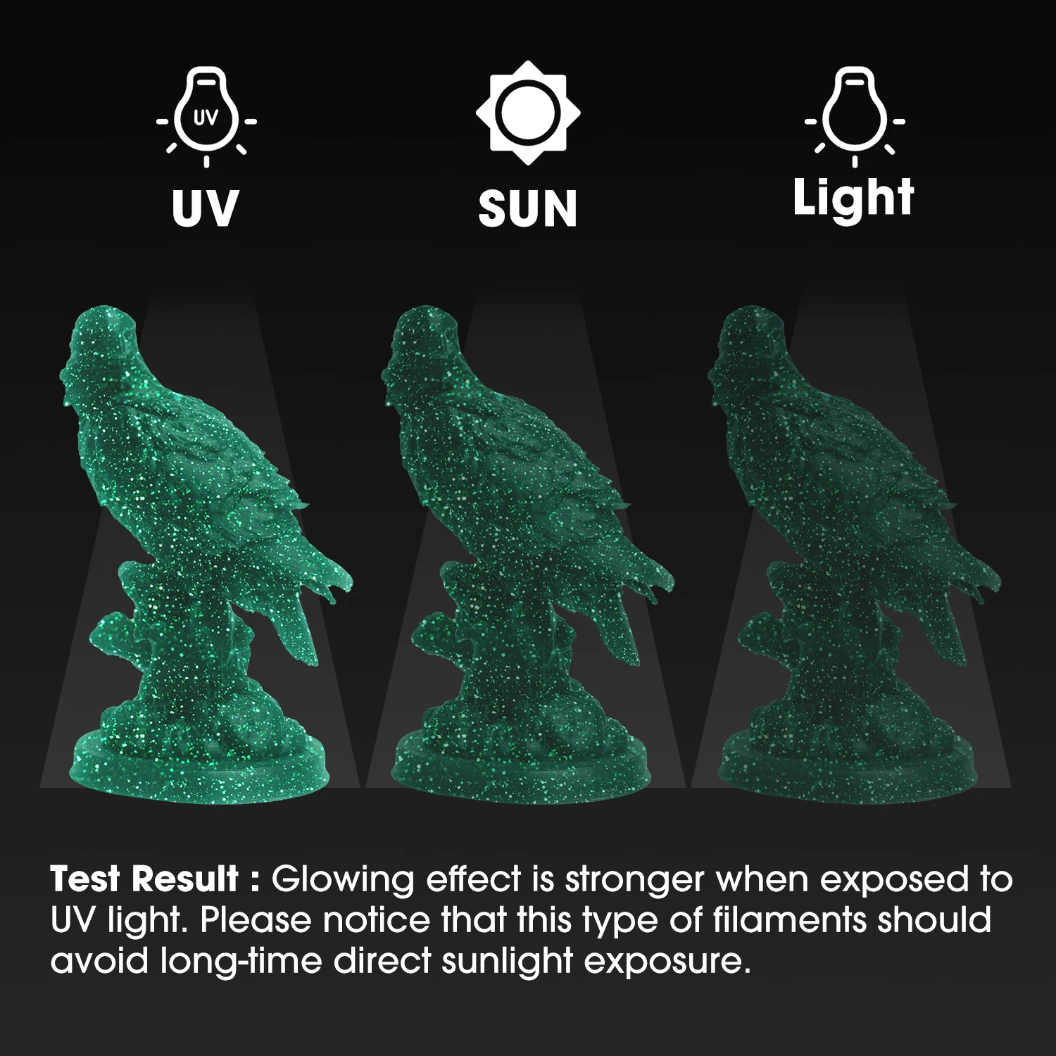 eSUN Luminous Star PLA Filament 1.75mm, Glow in the Dark, 1 kg – photo 3