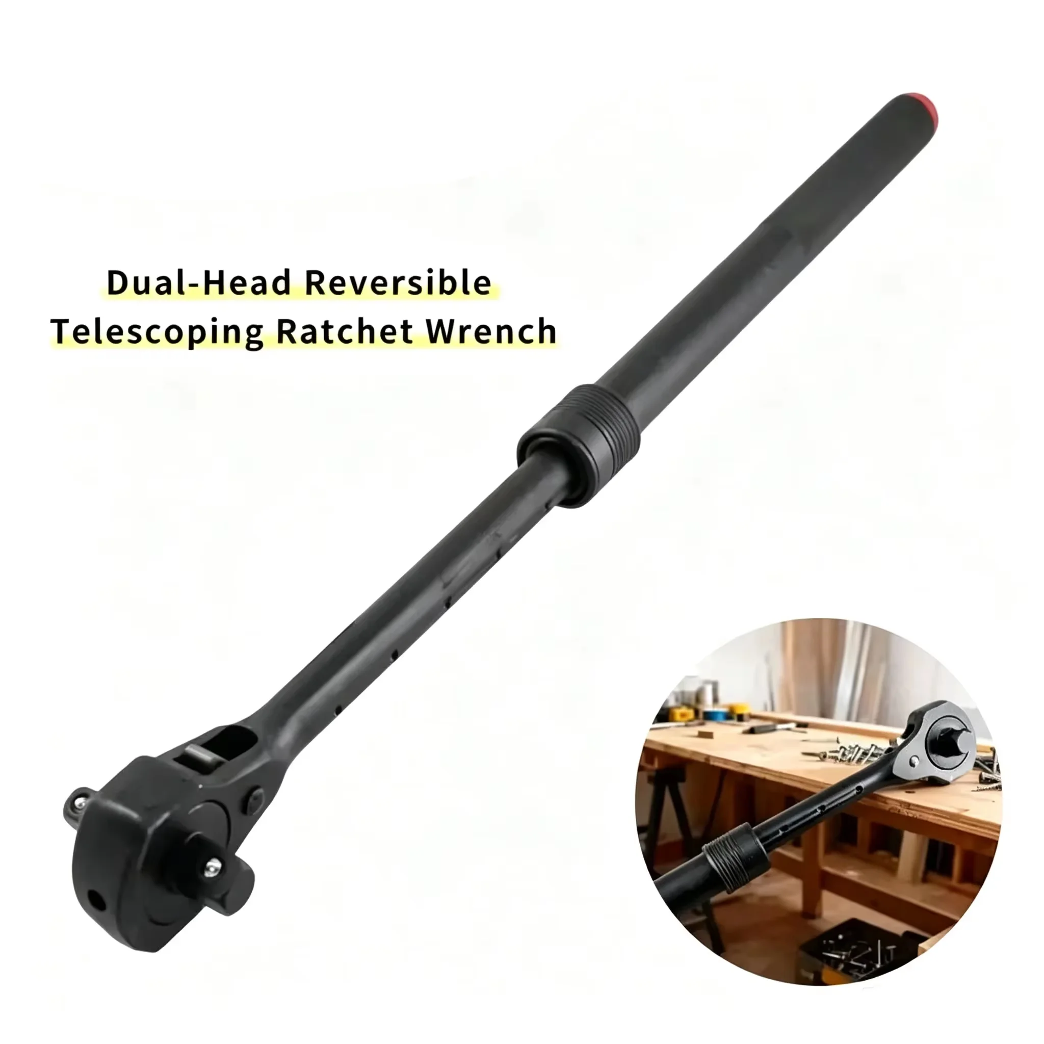 Dual-Head Telescoping Ratchet, 3/8" & 1/2" Drive – photo 3