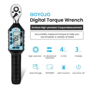 GOYOJO Digital Torque Wrench, 1/4", 3/8" or 1/2" Drive, ±2%