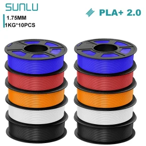 SUNLU PLA+ 2.0 Filament 1.75mm, 10 kg (10 × 1 kg)