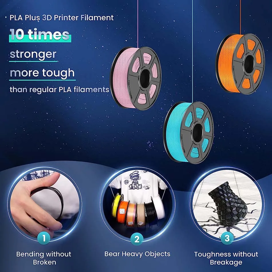 JAYO PLA+ Filament 1.75mm, 3 × 1.1 kg Sets – photo 4