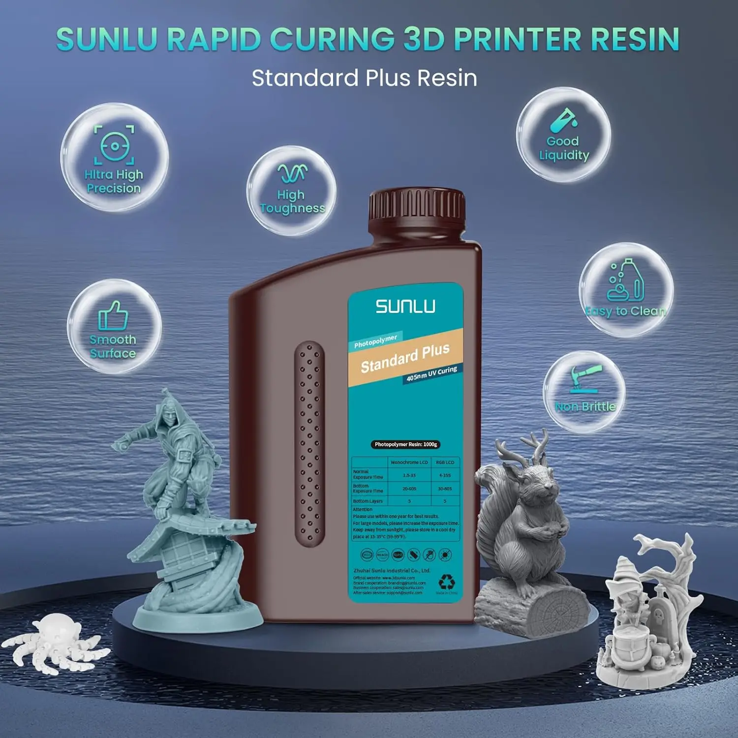 SUNLU Standard & ABS-Like UV Resin 405nm, 5 kg – photo 3