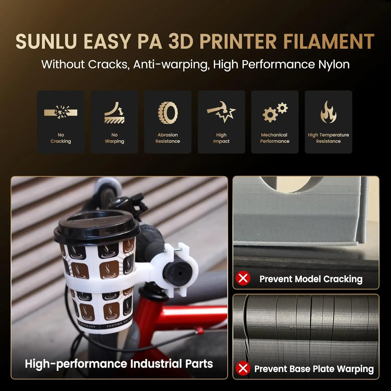 SUNLU Easy PA Nylon Filament 1.75mm, 1 kg