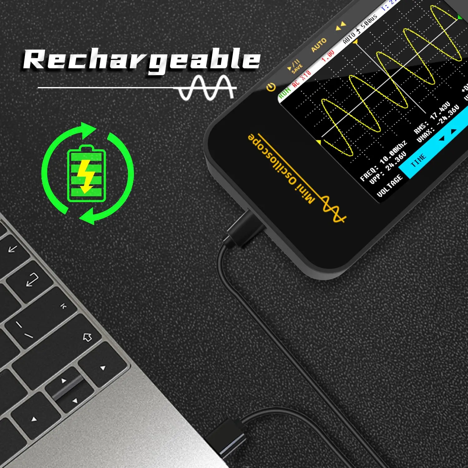 BSIDE OT3 Handheld Digital Oscilloscope, 10MHz, 48MS/s – photo 5