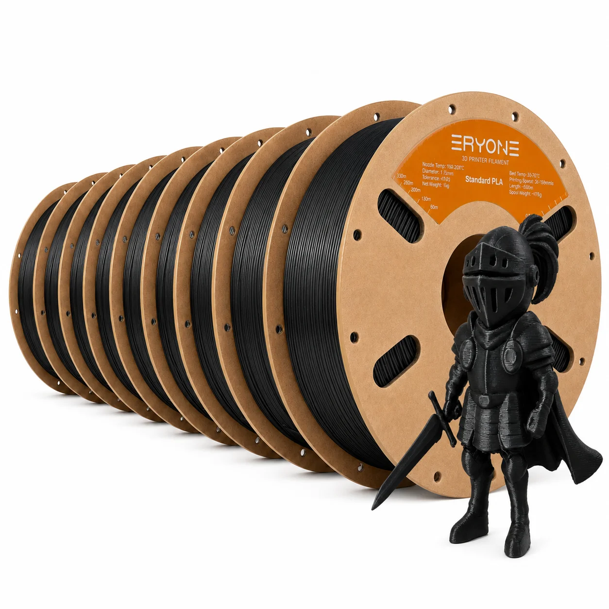 ERYONE Standard PLA Filament 1.75mm, 10 kg (10 × 1 kg)