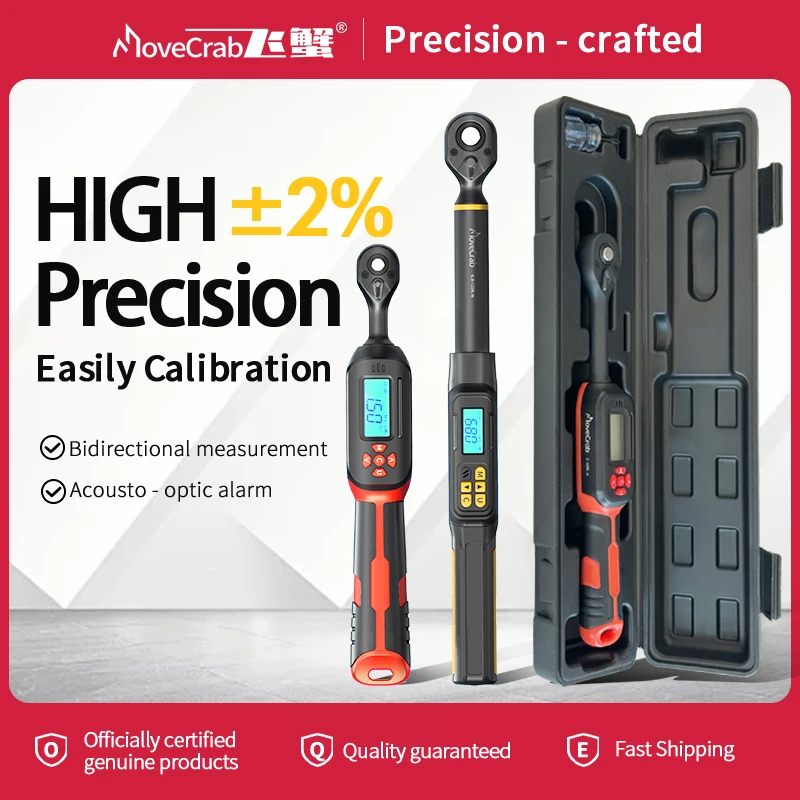 MOVECRAB Digital Torque Wrench, 3/8" or 1/2", up to 340 N·m