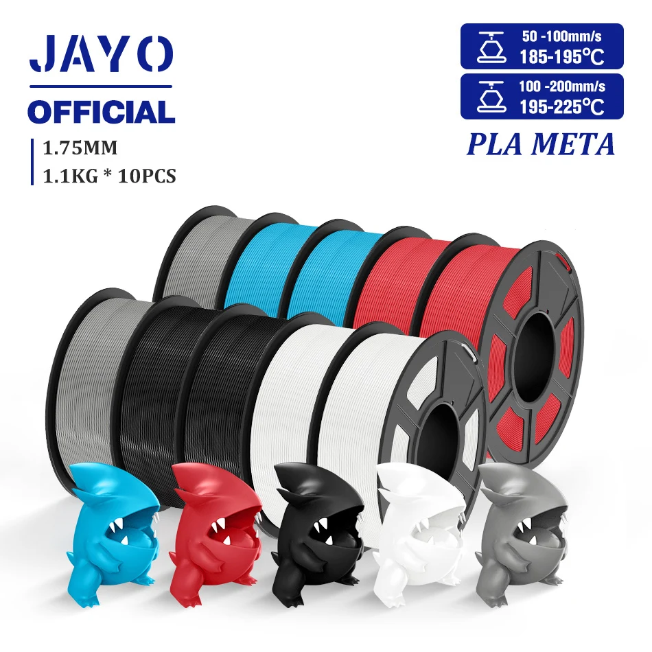 JAYO PLA Meta Filament 1.75mm, 10 Rolls, PLA Meta Mix-2 10pcs