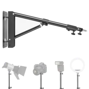SYNZZUR Wall-Mounted Boom Arm for Lights & Cameras, 137 or 175 cm