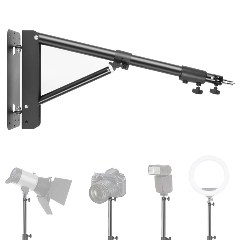SYNZZUR Wall-Mounted Boom Arm for Lights & Cameras, 137 or 175 cm