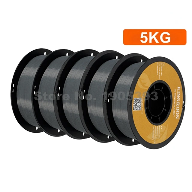 KINGROON PETG Filament 1.75mm, 5 kg or 10 kg (1 kg Spools), 5kg Gray PETG