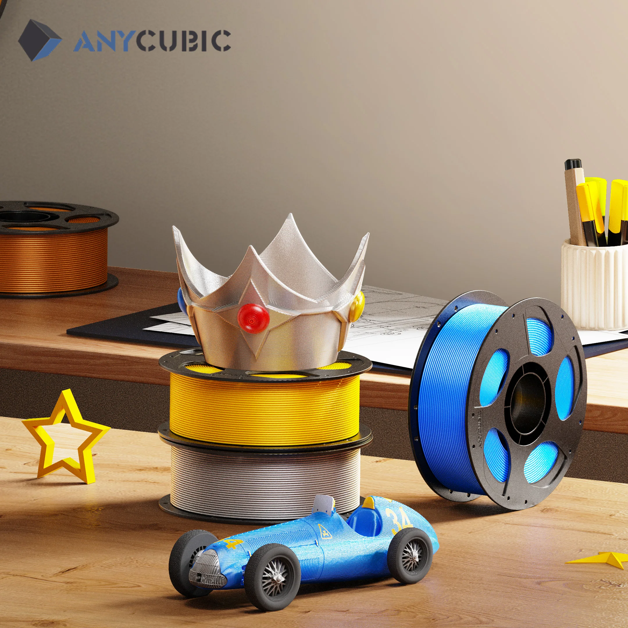 ANYCUBIC Silk PLA Filament 1.75mm, 1 kg Spool