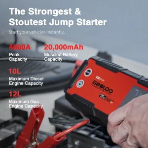 GOOLOO GT4000 12V Jump Starter, 4000A Peak, 20000mAh